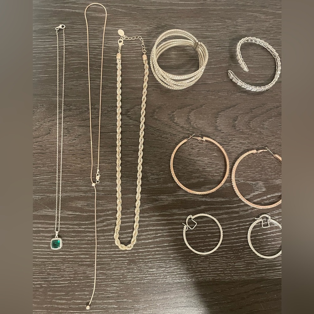 Silver Jewelry Set - Stainless Steel